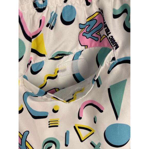 MTV Retro 90s Geometric Print Men’s Swim Trunks Size M - Picture 4 of 5